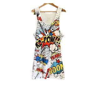 NWT! Tri titans ka pow comic book singlet‎